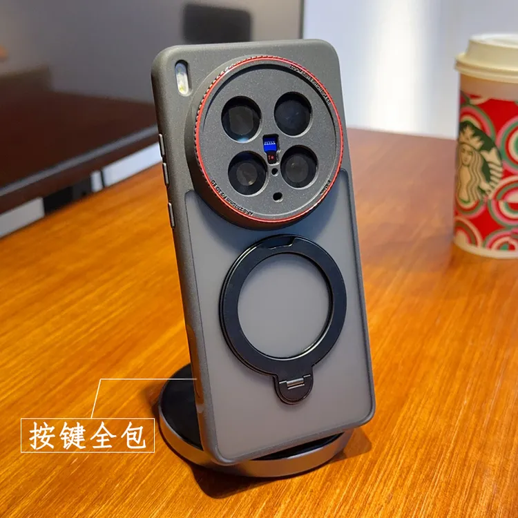 适用vivox200ultra手机壳磁吸旋转支架x200s全包x200Pro全包防摔