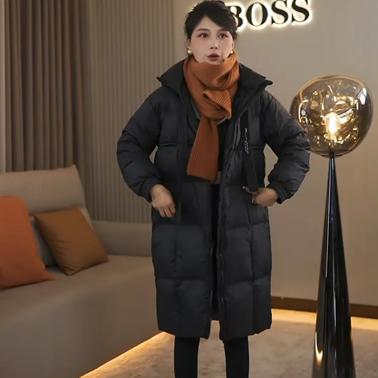 【耿老板6100#S】欧货精致长款加厚时尚休闲2025款白鸭绒羽绒服