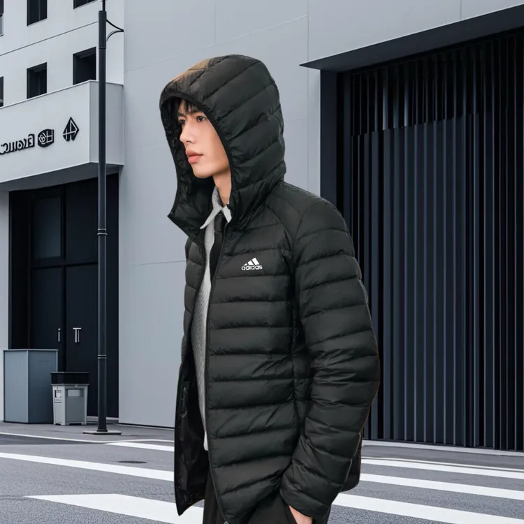 【品牌清仓】冬季新款男女轻薄连帽纯色羽绒棉服中年保暖棉衣外套