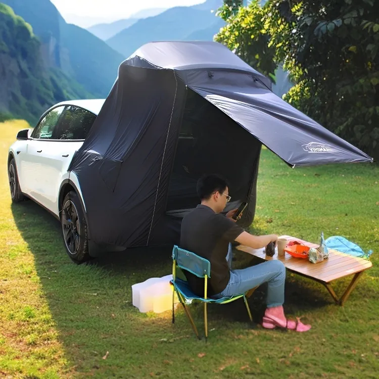 特豆叔叔车尾帐篷适用特斯拉Modely露营车顶帐篷带天幕户外防雨