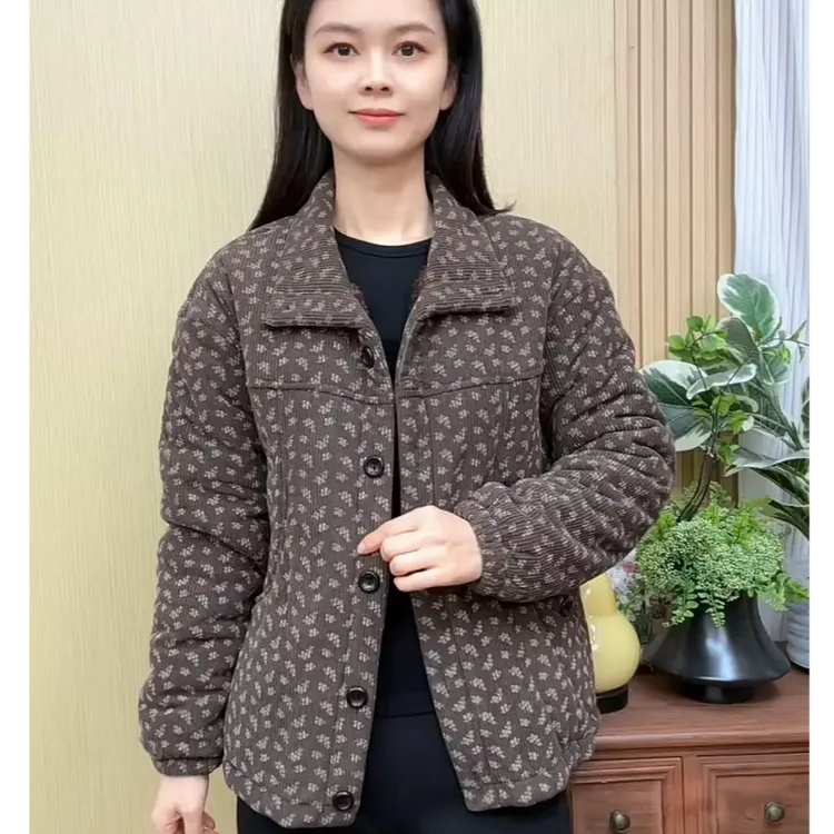 2025秋冬加绒加厚宽松版棉服时尚百搭休闲洋气上衣不挑年龄