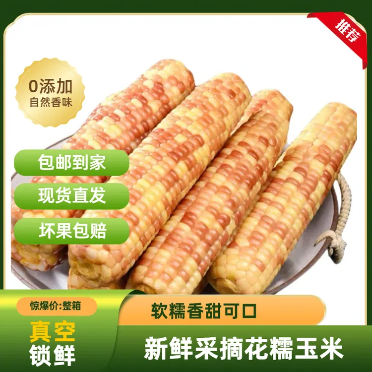 贵州正宗花糯玉米甜糯代餐早餐轻食低脂加热即食东北糯玉米