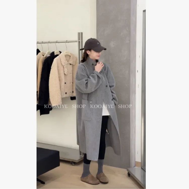 【首尔】冬季新款高级感韩系慵懒风百搭显瘦大衣（配包包只能干洗）