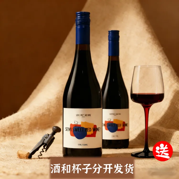 【买酒送杯】双瓶长白山北冰红冰葡萄酒高颜值13度750mL