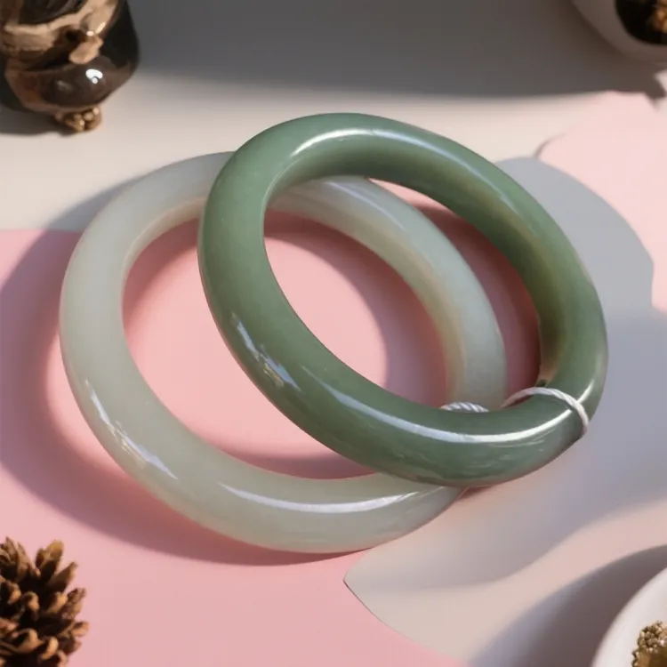 纯天然新疆正宗和田玉手镯平安镯百搭精美送礼国风多样性拍一发一