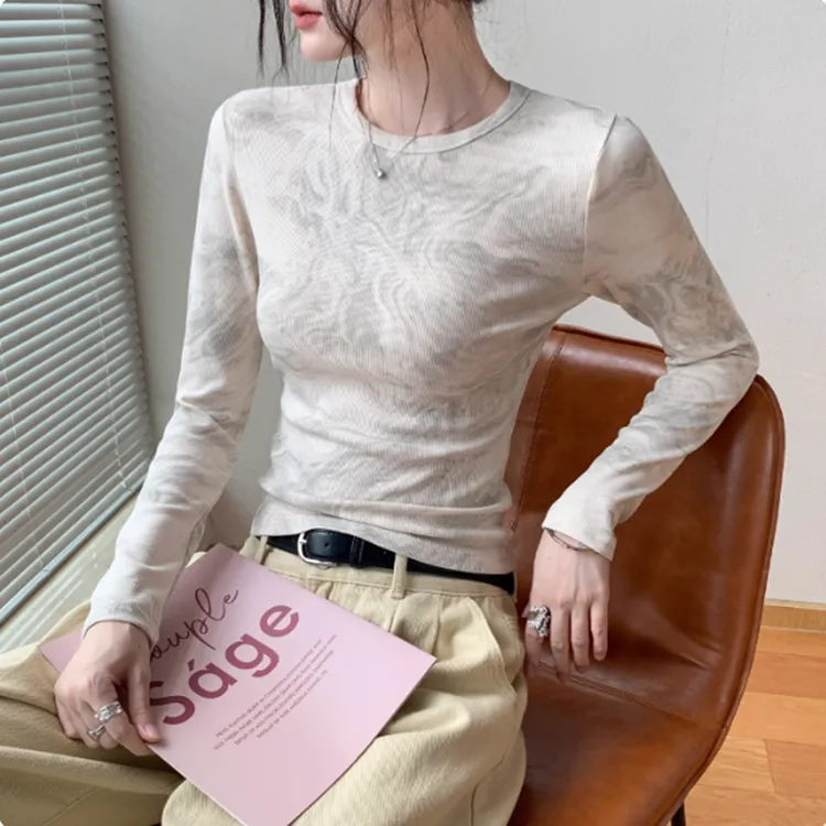 打底衫女款爆款2025内搭网红时尚新款正肩修身显瘦加绒加厚上衣