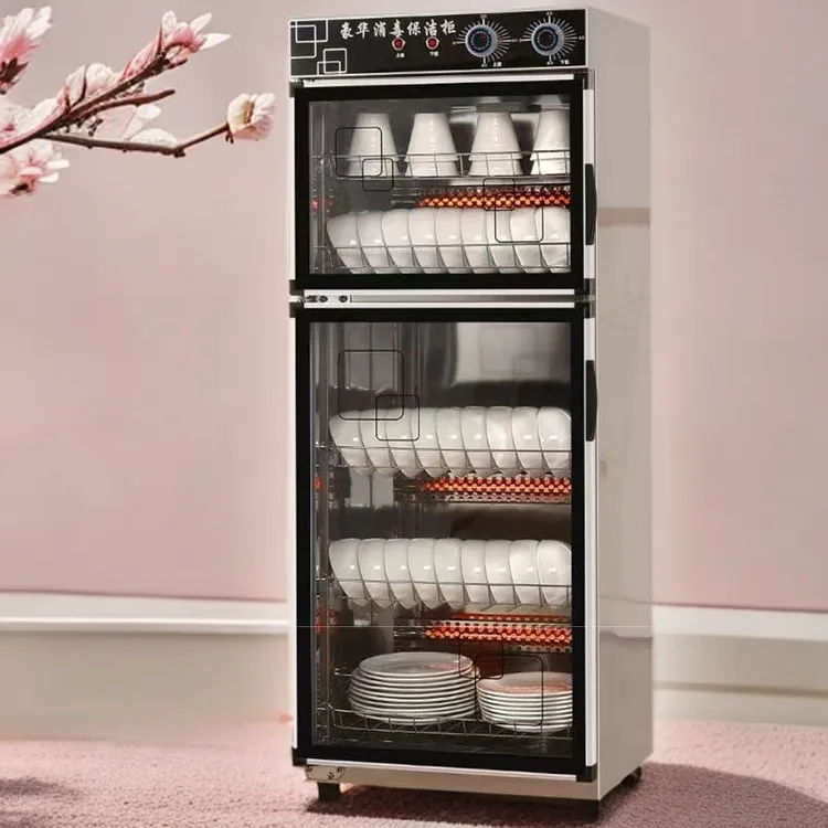 大牌消毒碗柜家用商用立式碗筷饭店餐具不锈钢双门大容量消毒柜