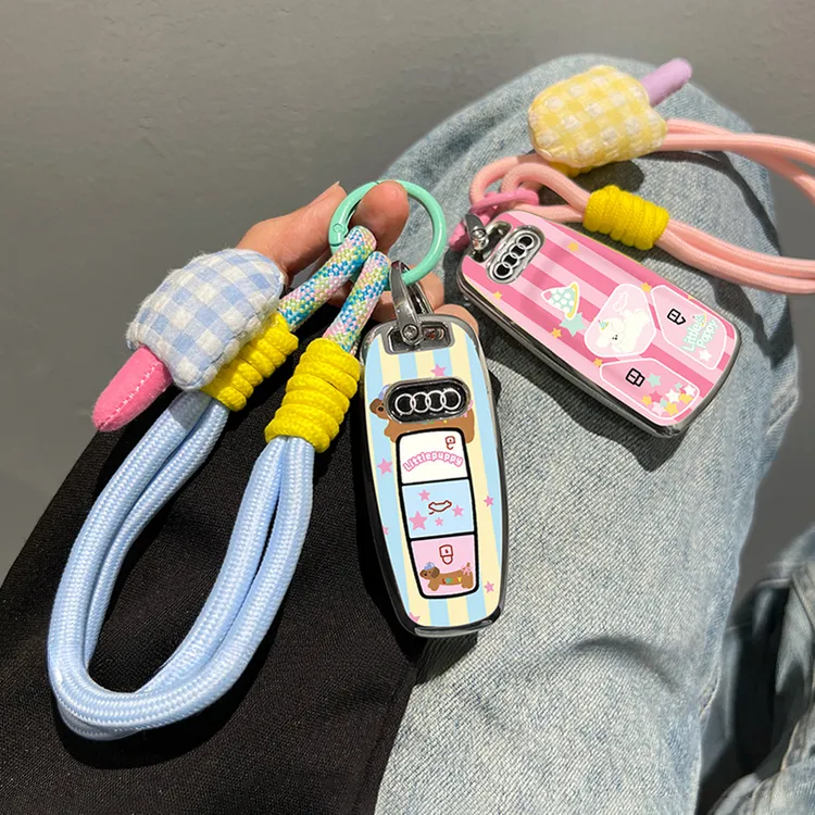 奥迪a4l钥匙套q5l可爱a5汽车a6l壳a3包q3扣q2l新a7l专用q7女25款