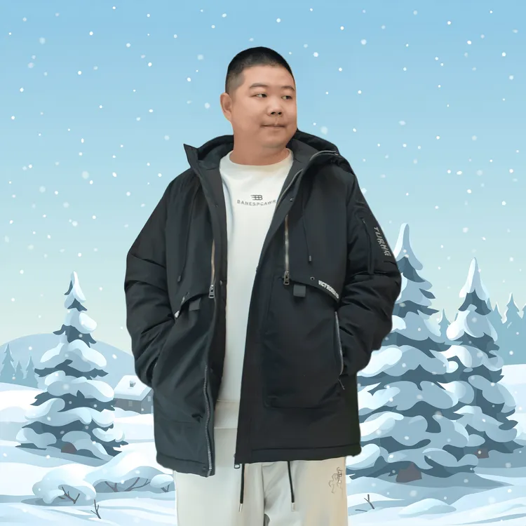 冬季男士加厚防风连帽工装冲锋棉服保暖男款男士冬季大码棉服外套