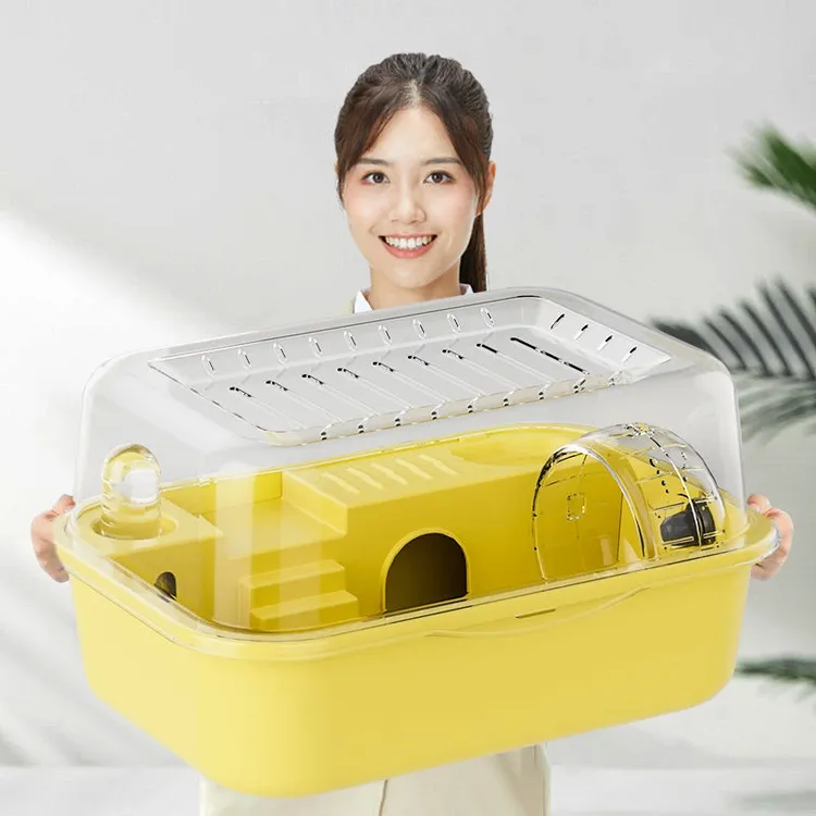 仓鼠笼子双层豪华别墅仓金丝透明用品房子外带透明亚克力宠物用品