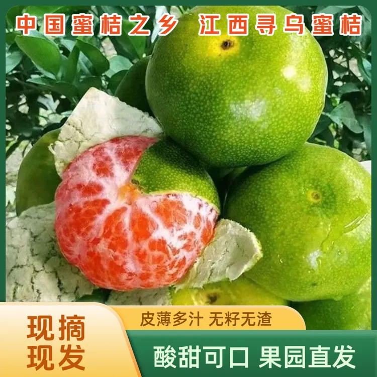 江西寻乌蜜橘现摘无籽青皮蜜桔3/5斤酸甜孕妇水果新鲜皮薄橘子