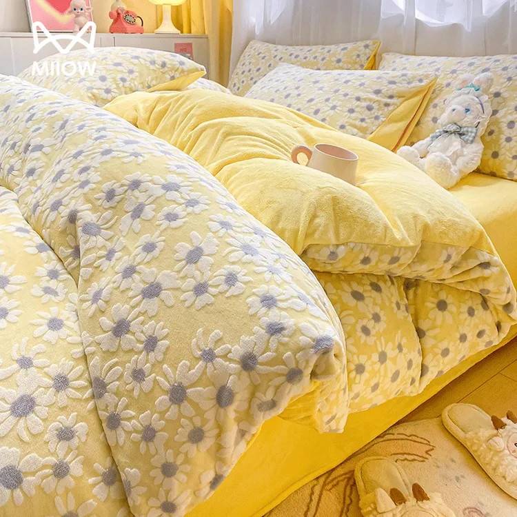 猫人加厚牛奶绒被套单件150x200x230冬季加绒双面珊瑚绒单人被罩