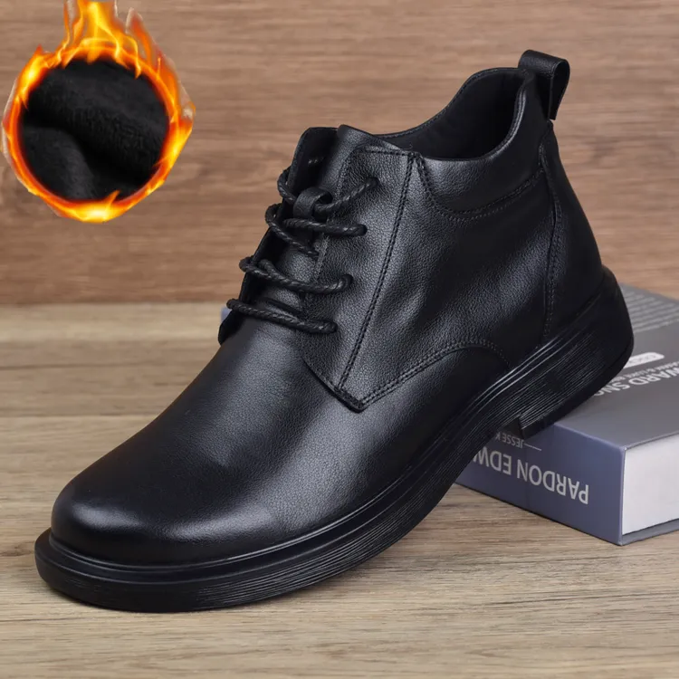 ECQO ACC头层牛皮秋冬马丁靴休闲百搭马丁靴男款加绒男鞋鞋子男款商品图