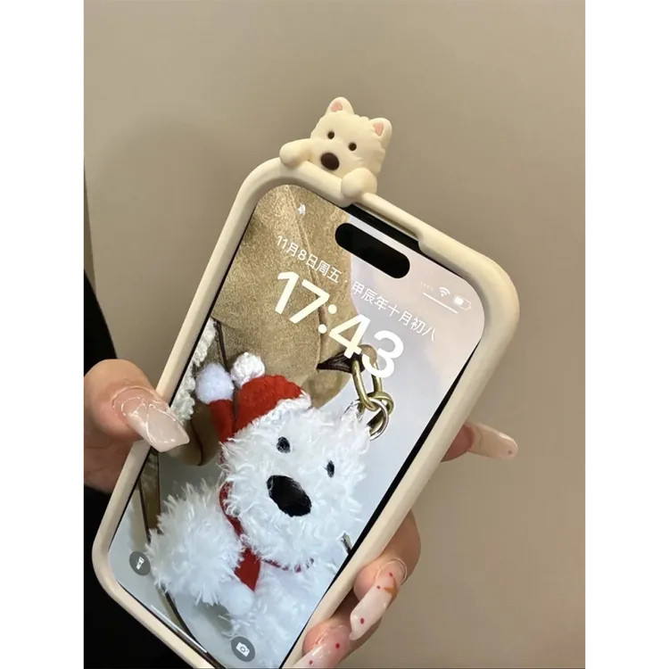 日本无印MUJ立体硅胶可爱趴趴西高地适用iphone16promax苹果15手