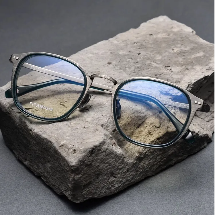 【祥云纹印】精雕146mm镜宽新中式质感眼镜纯钛板材包边高度数显薄