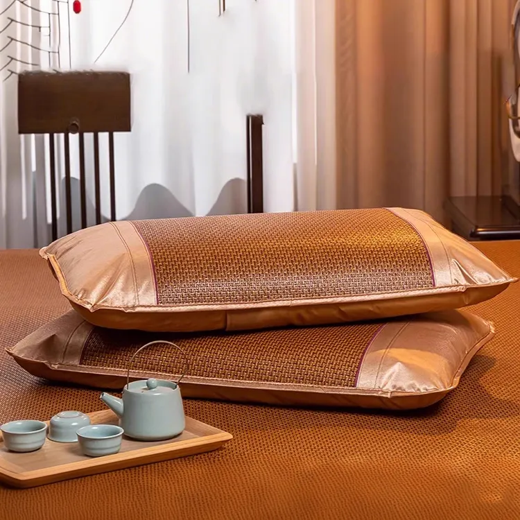 凉席竹席枕套一对装藤枕套夏季防滑舒适单人学生藤席枕618消费券