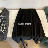 REKAYYAT“佳人”绵羊毛醋酸洋气百搭高级感显瘦宽松舒适半身裙