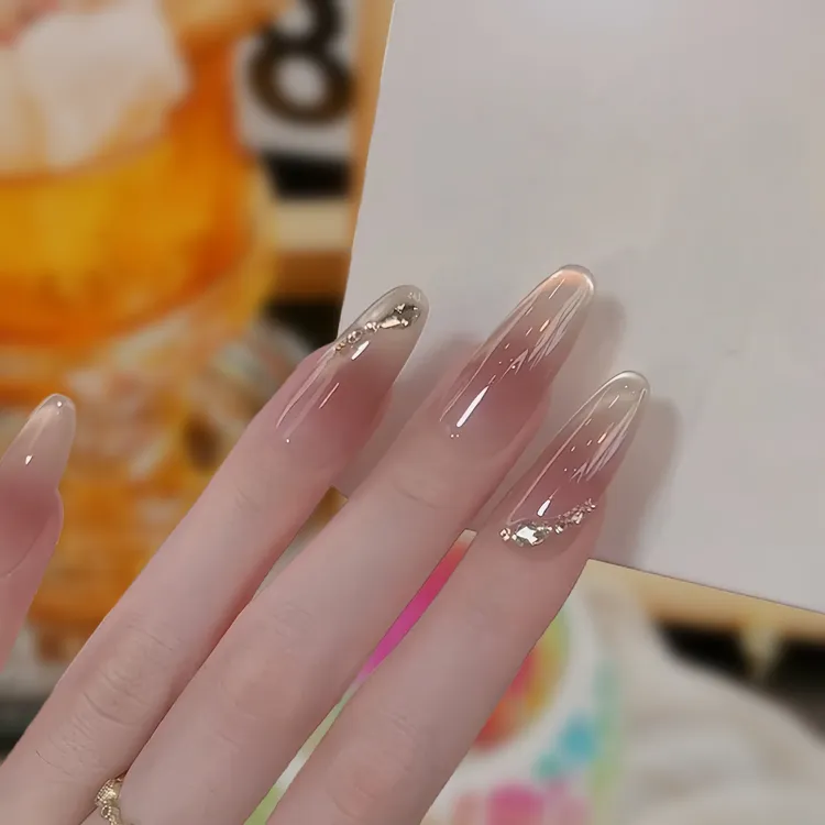 【漠河舞厅】纯手工穿戴甲可拆卸时尚清新纯欲高级感新款成品美甲