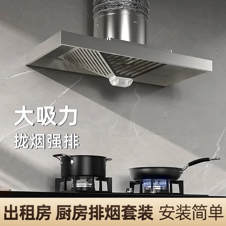 强力厨房吸油烟机出租房神器抽油烟机排气扇大吸力不锈钢厨房排烟