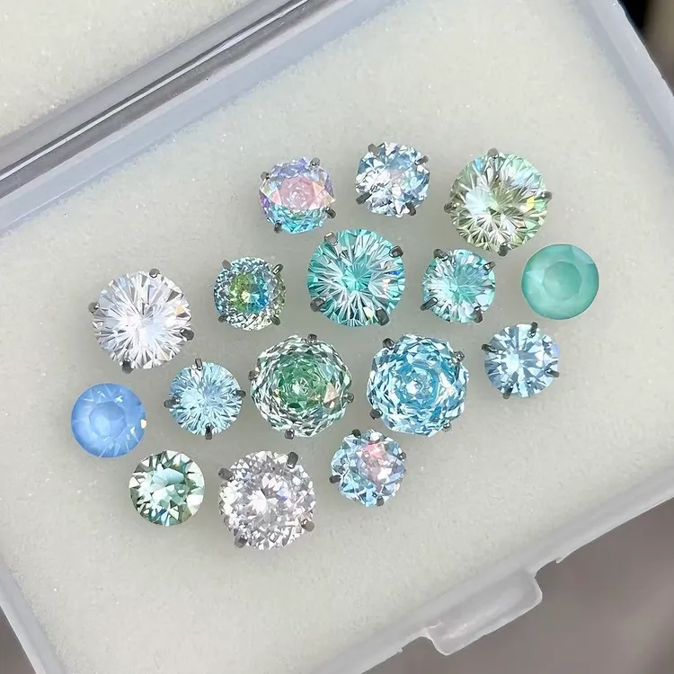 钛钢耳饰 薄荷奶绿turquoise蓝绿色系RINGRING耳骨钉钛钢养耳耳钉