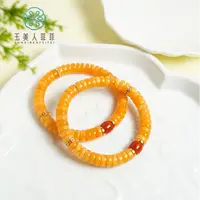 石惑珠宝~蜜蜡单圈药片手串约8mm*多样性发一