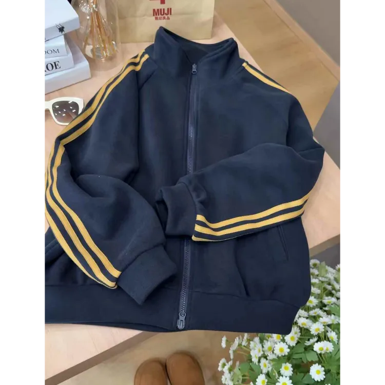 TY8 【杠杠卫衣】加绒加厚！欧货显瘦百搭减龄杠杠卫衣（衣长60）