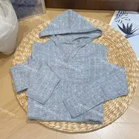 E243#Korea新款点子纱连帽套头针织衫（拍照光线原因 颜色略有误差