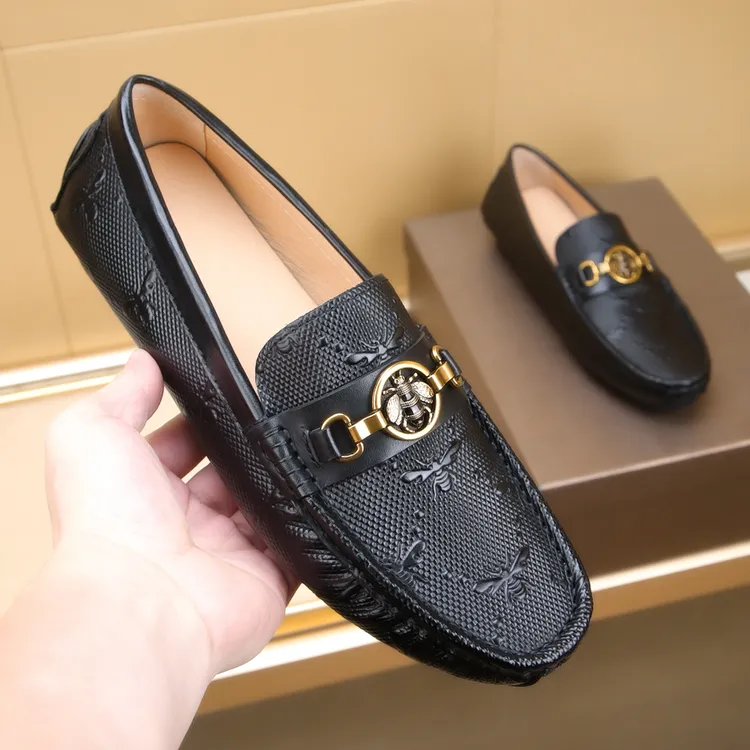 广州潮流真皮豆豆鞋男鞋一脚蹬休闲皮鞋牛皮装饰百搭2025套脚鞋