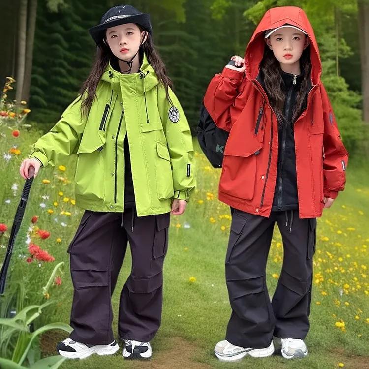 安踏官方联名恪戈儿童女童冲锋衣2025秋冬新款洋气时髦三合一外套