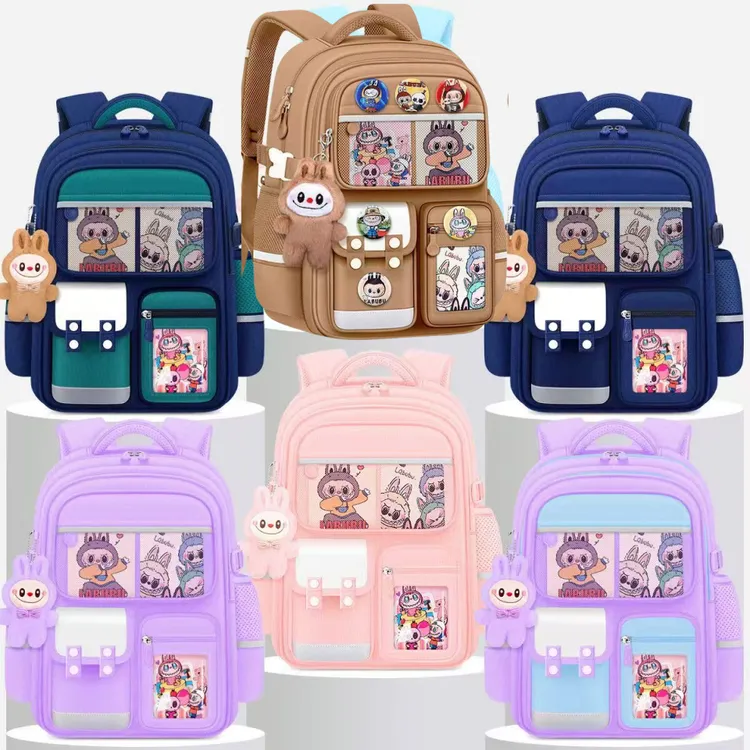 减压减负护脊小学生书包卡皮巴拉书包1-6年级