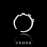 铜合金合成锆石戒指 美可儿   H304   银色时尚百搭戒指