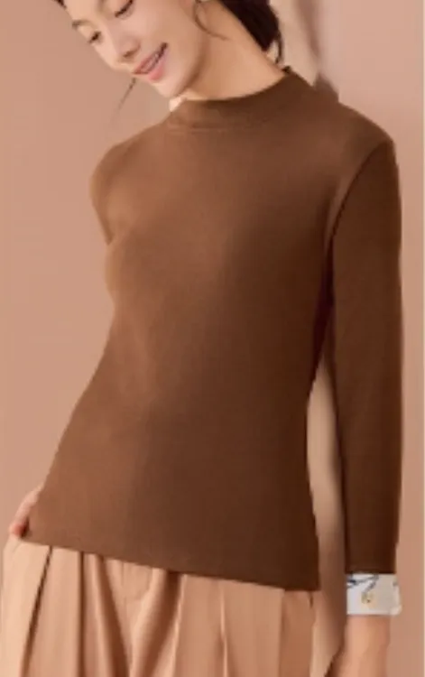 女士素色国风绣花玫瑰拽拽杉（灰咖橙燕6603）