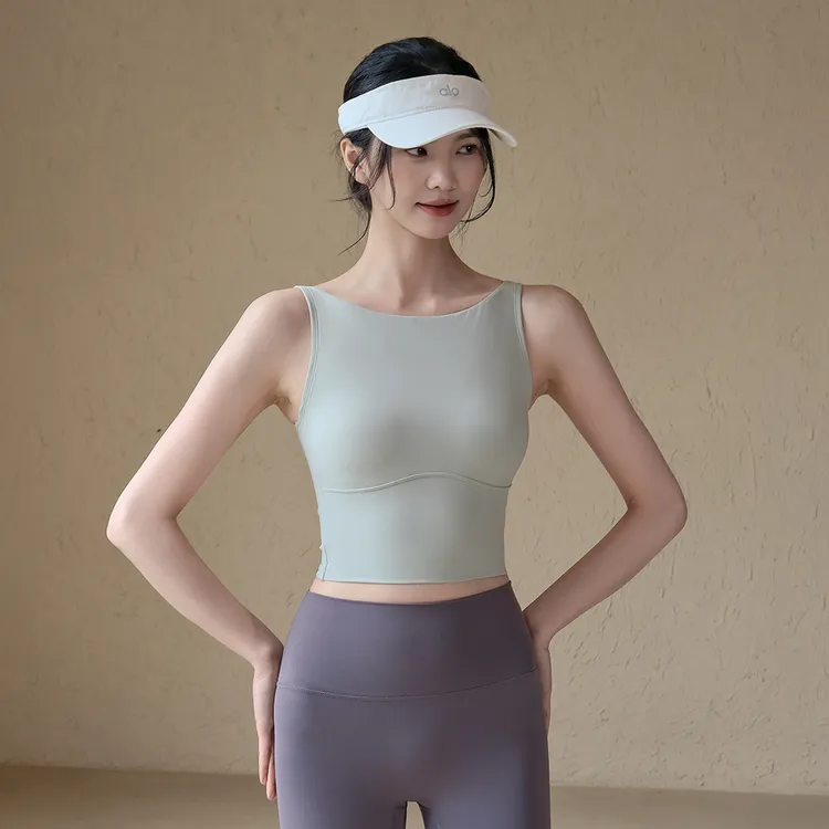 运动内衣女夏季一体式美背防震瑜伽服背心普拉提训练健身文胸上衣