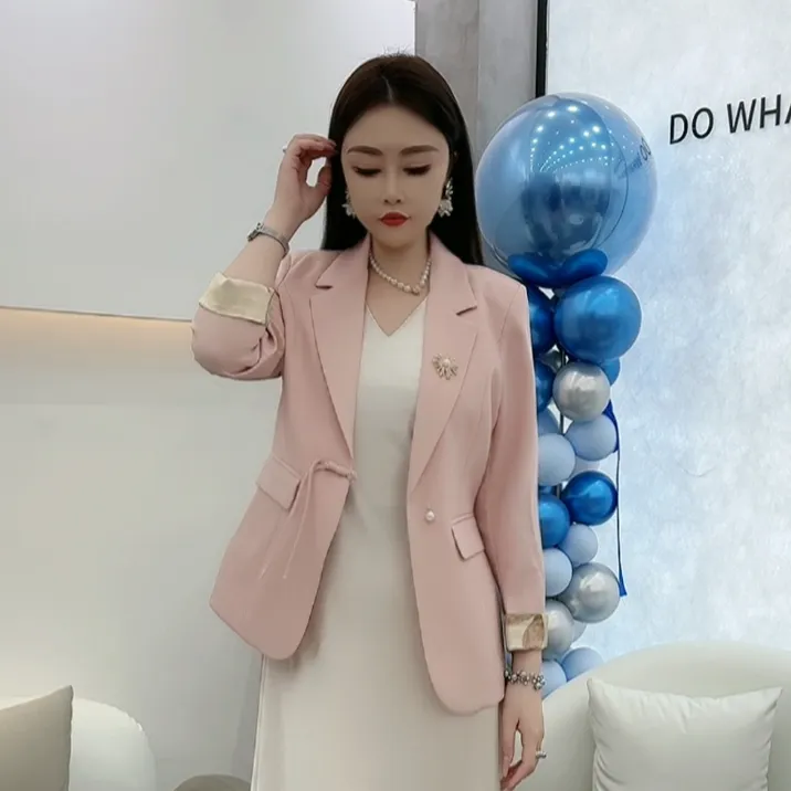 【国风盘扣】2025秋季新款气质显瘦洋气百搭九分袖西服女外套951#6