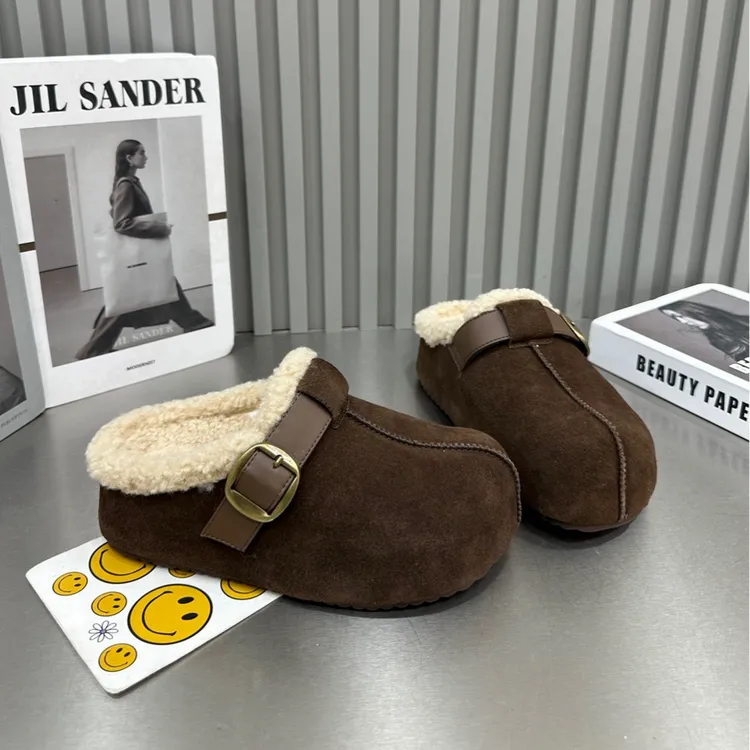 2025秋季新款厚底增高勃肯鞋女外穿森系复古丑萌包头半拖鞋时尚潮