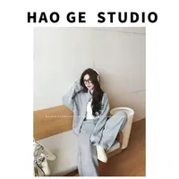 浩哥严选●许妍套装HGQ5TZ4025A外套+休闲裤预