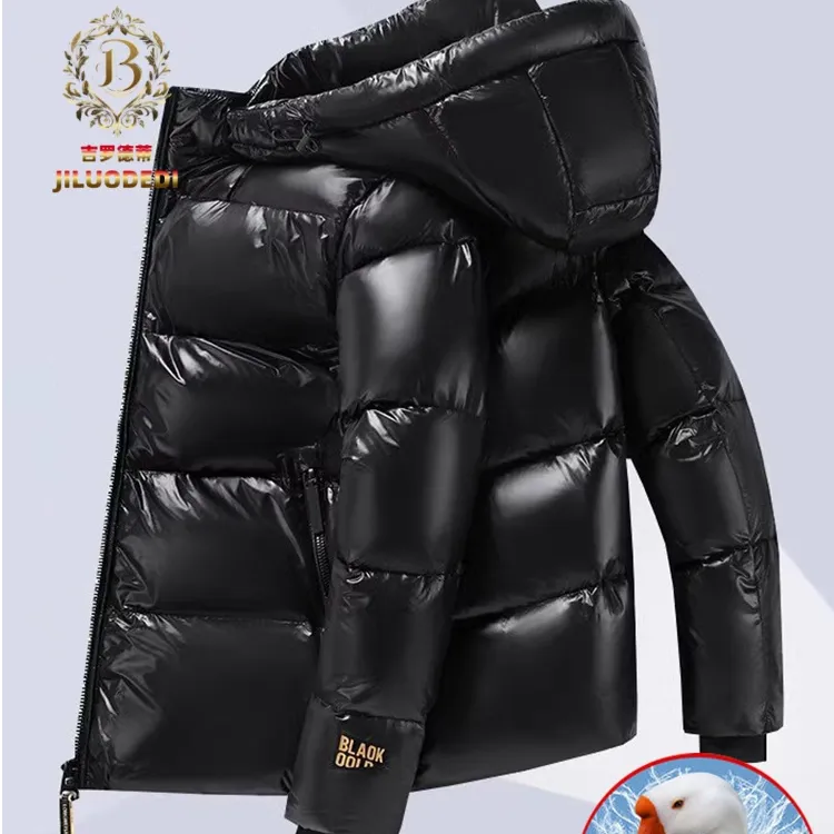 2025冬季新款高端爆款黑金鹅绒服男士加厚保暖潮牌羽绒面包服外套