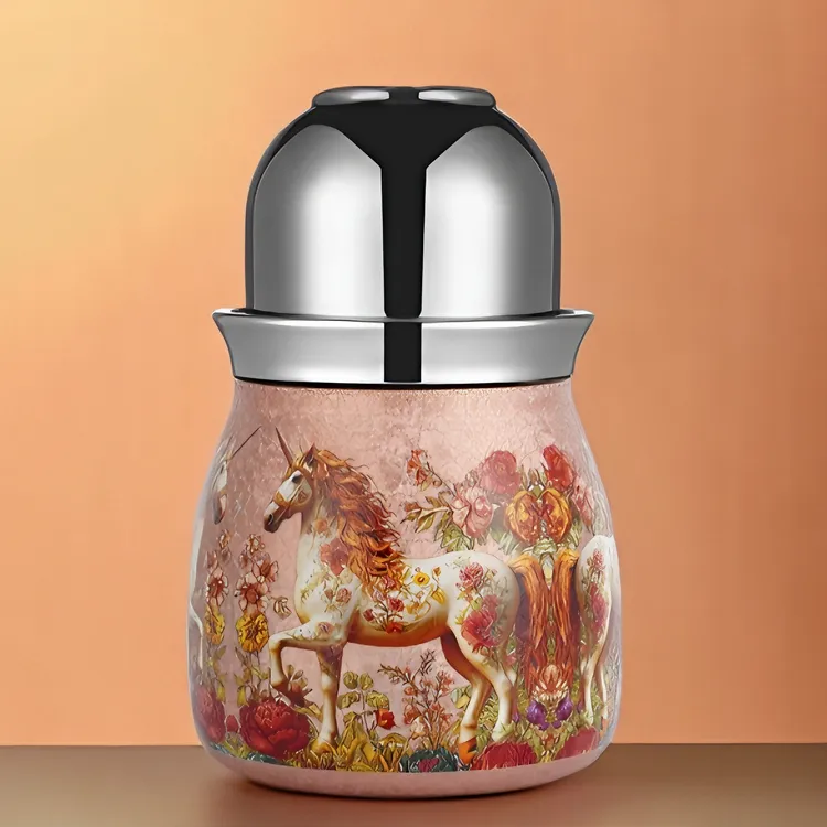 【Ti】葫芦时尚马保温杯小众设计感茶水分离户外保温壶儿童水杯