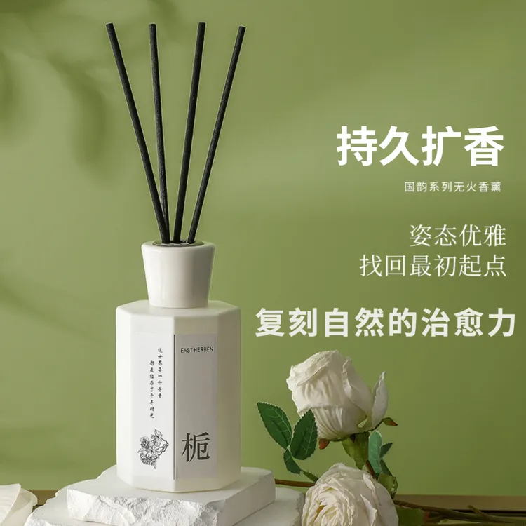 新款白瓶创意国运系列无火香薰家用室内持久空气清新淡香香水香薰