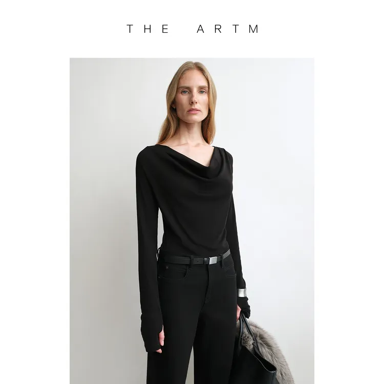 THE ARTM荡领马鞍肩针织衫松弛雅致上衣女25秋新款