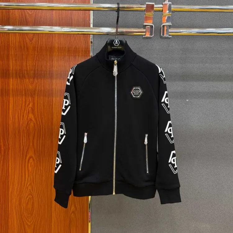 PLIPHPP PLEPN正品PP 双袖六菱形男士修身锁温秋冬运动卫衣厚外套