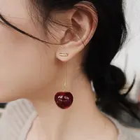 合金耳饰 9670号1145256K022胶感樱桃耳饰（预）