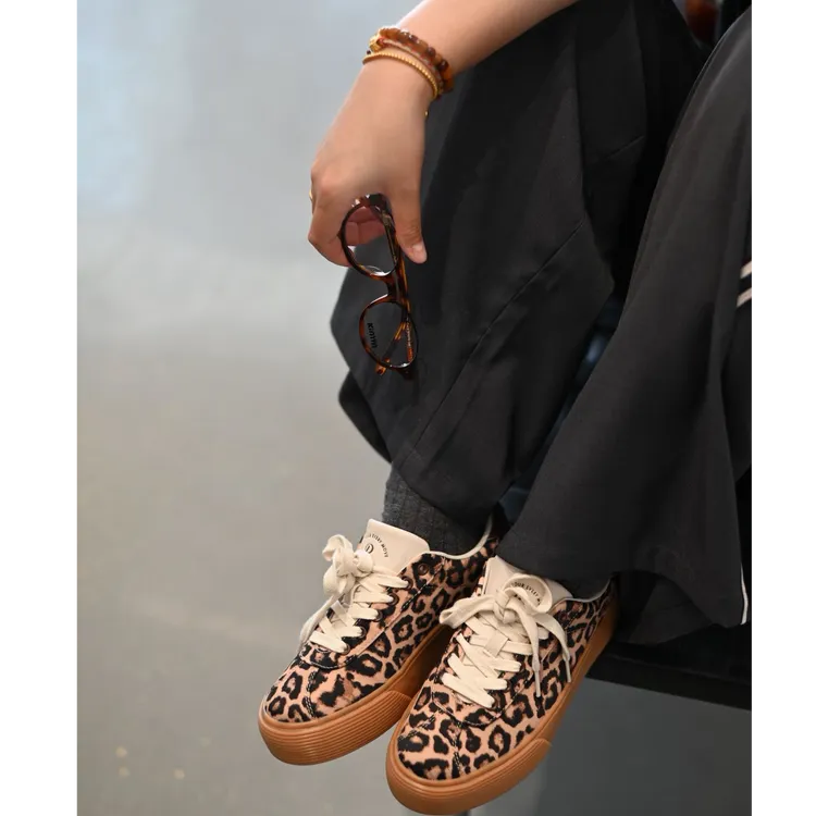【大睿睿专属】Rockfish901厚底豹纹德训鞋美式复古增高芭蕾时尚