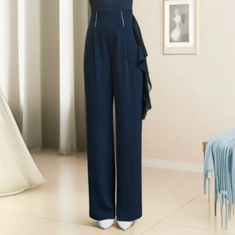 欢舞阁时尚红色舞裤口袋显瘦摩登气质跳舞服装跳舞裤子B0273