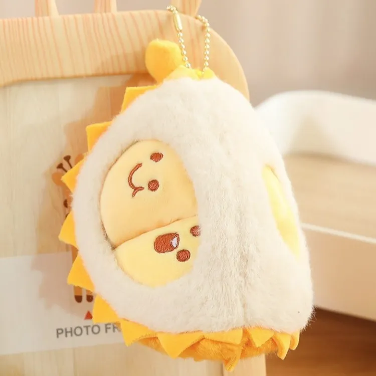 零零和猫原创正版正品毛绒榴莲玩偶解压可撕拉创意玩偶车载摆件