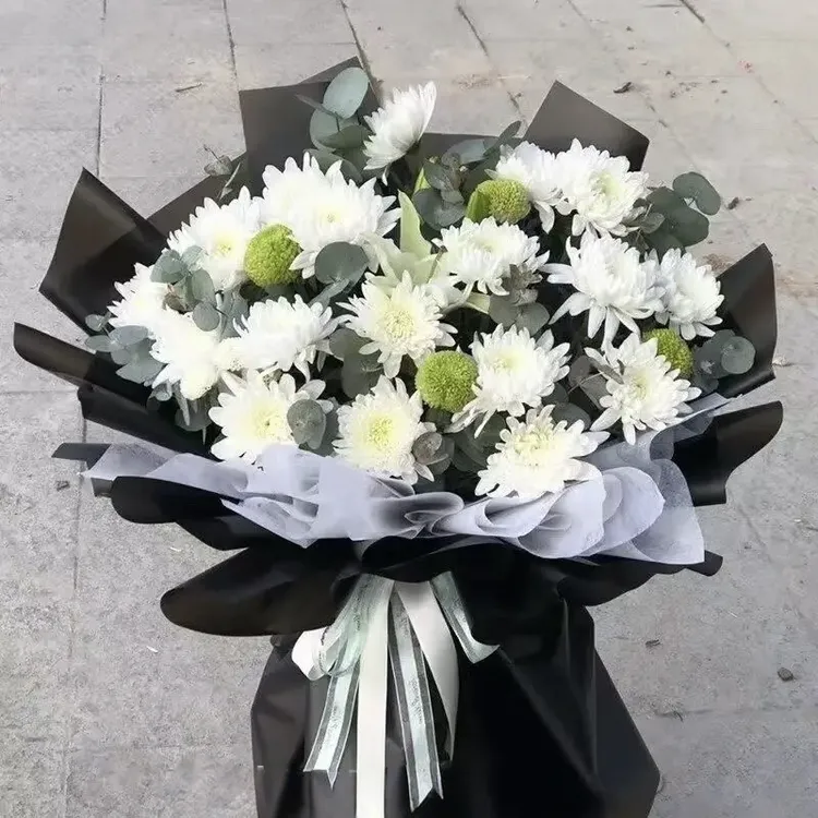 黄白菊花一把10枝大花