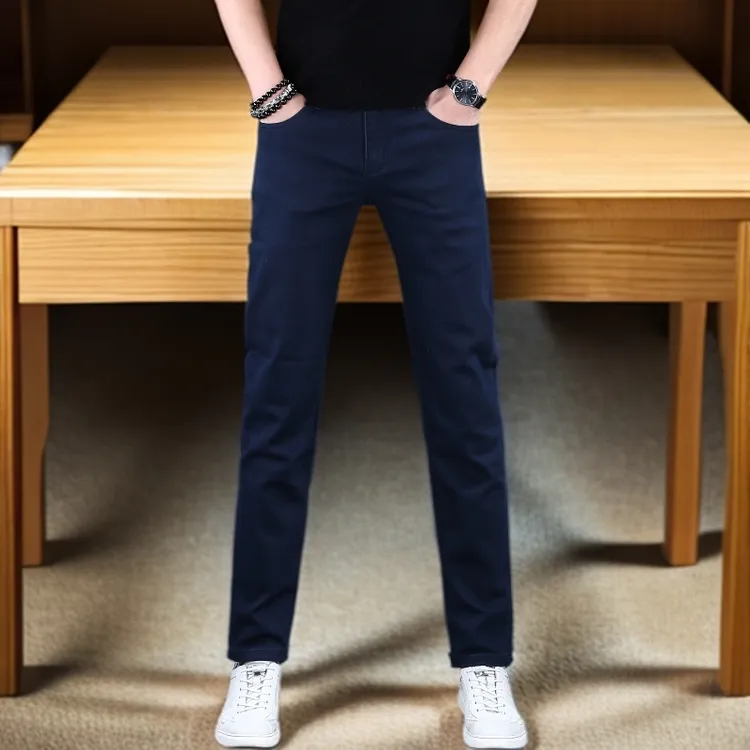 维斯克纳牛仔裤男款弹力修身小脚裤潮牌秋冬新款休闲百搭潮流长裤