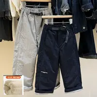 2025男童冬季双层加厚长裤儿童保暖超柔软防风裤子百搭保暖潮