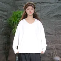 【连帽卫衣白色】纯色百搭秋款女装长袖带帽简约卫衣宽松纯棉