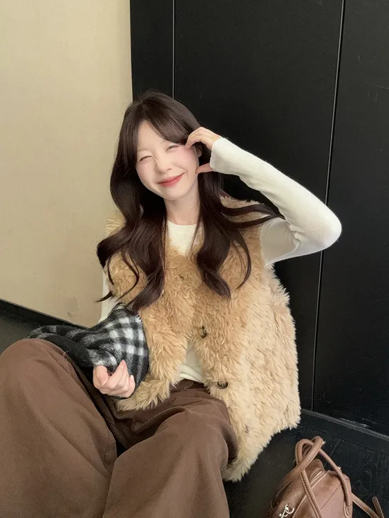 大码韩系复古坎肩马甲外套女秋冬新款胖MM时尚百搭显瘦加厚上衣